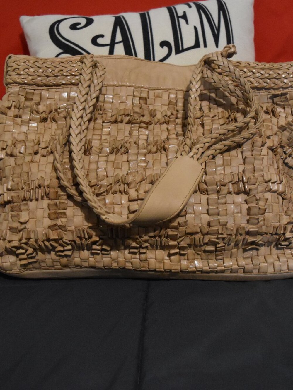 HOBO Braided Woven Large Shoulder Bag
